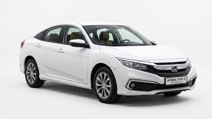 Honda Civic X, studio photograph on a plain background