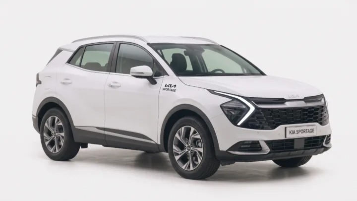 Kia Sportage, studio photograph on a plain background
