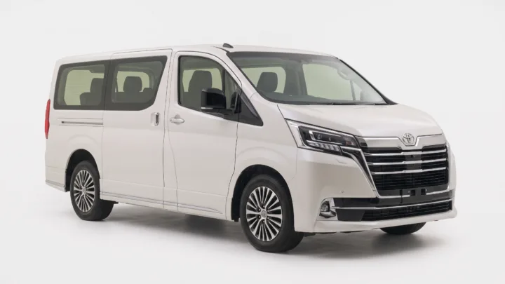 Toyota Hiace H300, studio photograph on a plain background